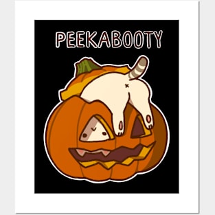 Peekabooty Halloween Cat Posters and Art